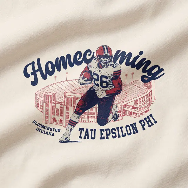 Tau Epsilon Phi Illustrated Football Player Homecoming Hoodie