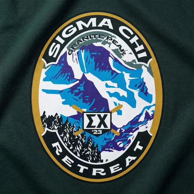 Sigma Chi Mountain Peak Patch Design for Tank for Fraternity PR