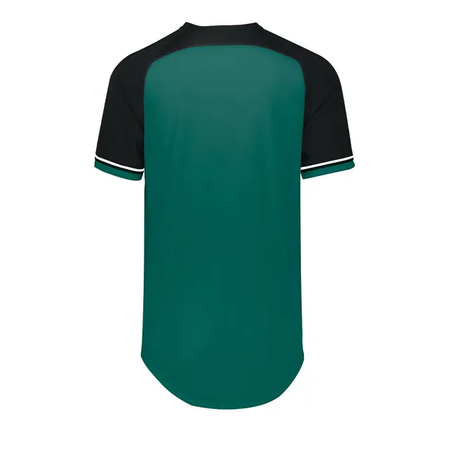 Augusta Sportswear Classic V-Neck Jersey Aqua Black White Back