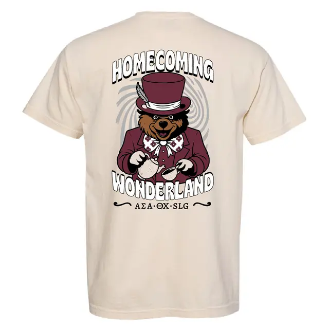 Alpha Sigma Alpha Bear with Top Hat and Teapot Homecoming Shirt 2