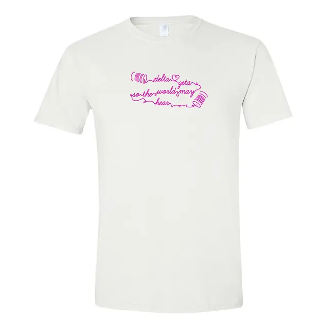 Delta Zeta Hand Drawn Lettering Philanthropy Shirt 2