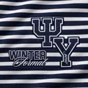 Psi Upsilon Striped Lettering Semi Formal Sweater