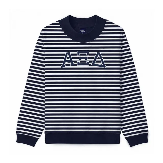 Alpha Xi Delta Striped Overview Design PR Sweater 2