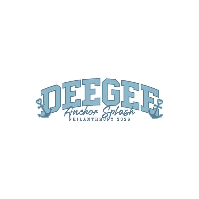 Delta Gamma Bold Lettering with Anchors Philanthropy Shirt