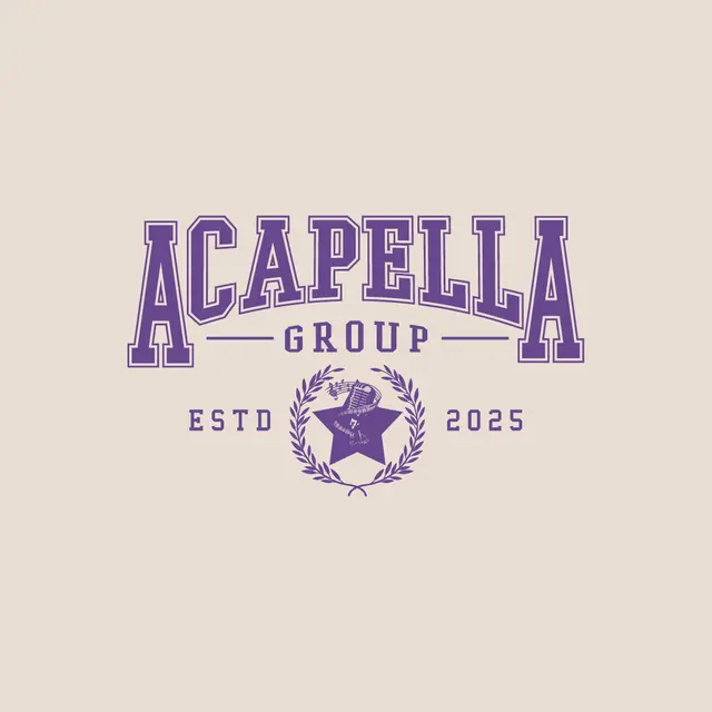 Acapella Group Classic Purple Lettering PR Shirt
