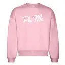 Phi Mu Script with Bow Detail PR Crewneck 2