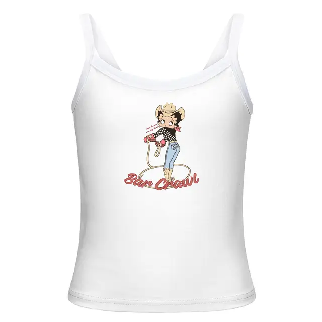 Bar Crawl Cowgirl Illustration PR Tank 2