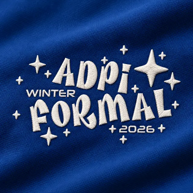 Alpha Delta Pi Whimsical Script Winter Tank