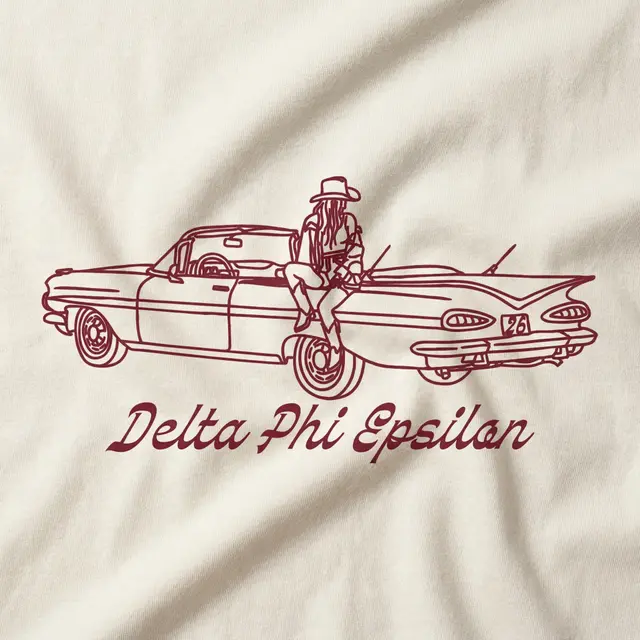 Delta Phi Epsilon Classic Car Illustration PR Tank