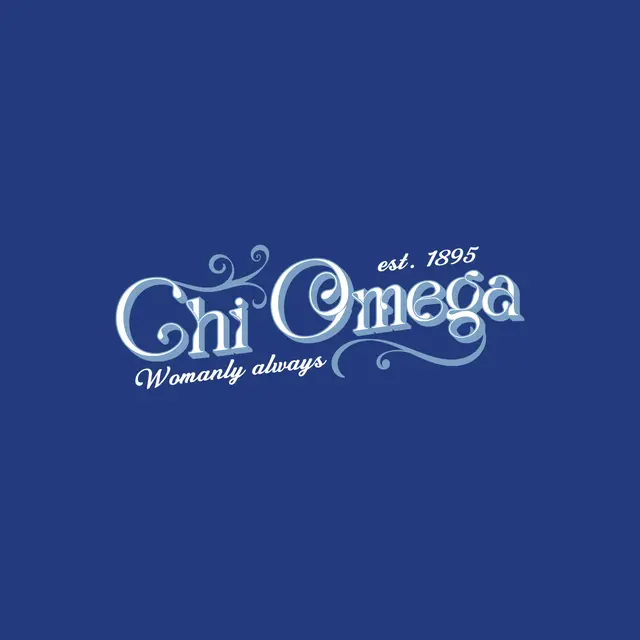 Chi Omega Elegant Script Text PR Tank