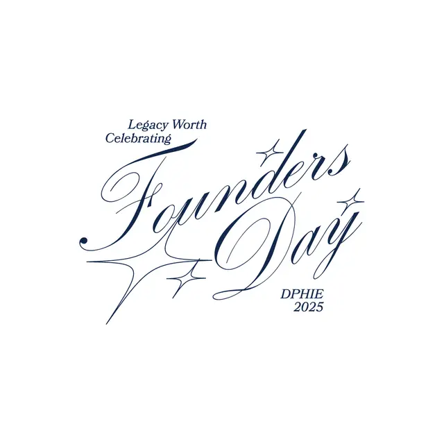 Delta Phi Epsilon Elegant Script and Star Founder's Day Shirt