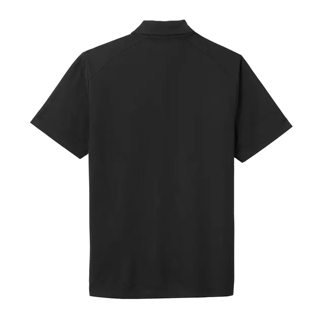 SPORTTEK  POSICHARGE  TRI-BLEND WICKING POLO Black Triad Solid Back