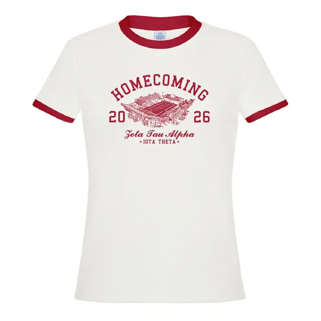 Zeta Tau Alpha Stadium Illustration Homecoming Shirt 2