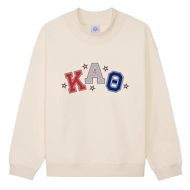 Kappa Alpha Theta Bold Star Lettering PR Crewneck-2