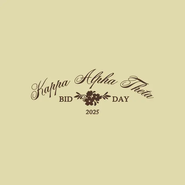 Kappa Alpha Theta Elegant Floral Bid Day Tank