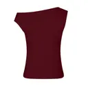 Off Shoulder Tank Burgundy Back