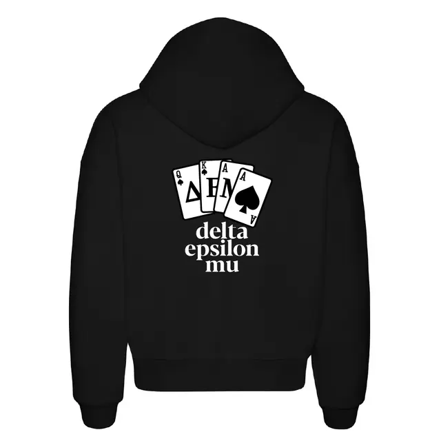 Delta Epsilon Mu Playing Cards PR Hoodie 2