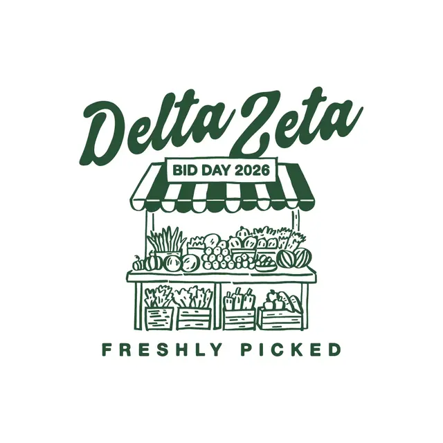 Delta Zeta Market Stand Bid Day Tank