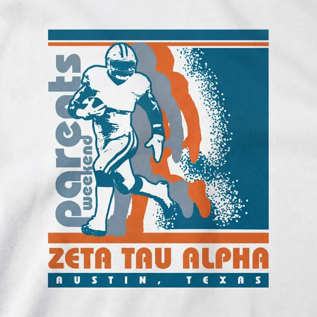 Zeta Tau Alpha Football Player Graphic Parents Weekend Hoodie