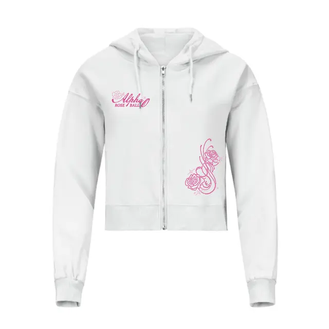 Alpha Omicron Pi Floral Illustration Formal Hoodie 2