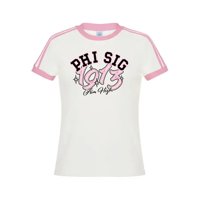 Phi Sigma Sigma Stacked Bold Lettering PR Shirt 2