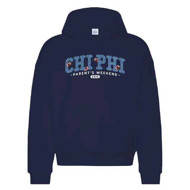 Chi Phi Plaid Football Parent's Weekend Hoodie 2