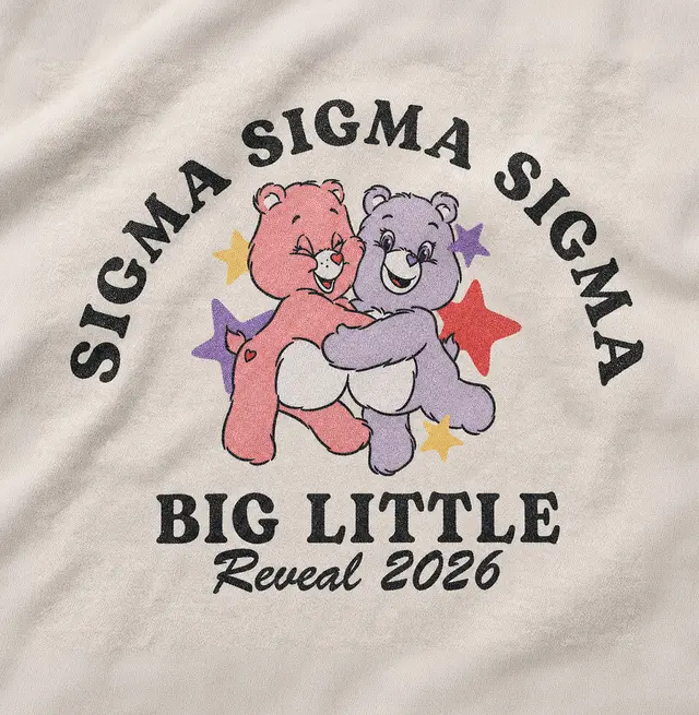 Sigma Sigma Sigma Colorful Bear Illustration Big Little Tank