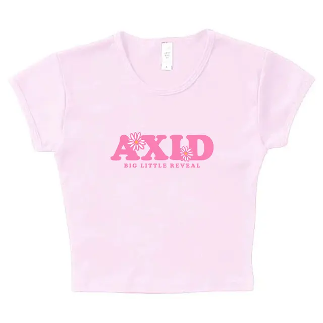 Alpha Xi Delta Daisy Text Big Little Reveal Shirt 2