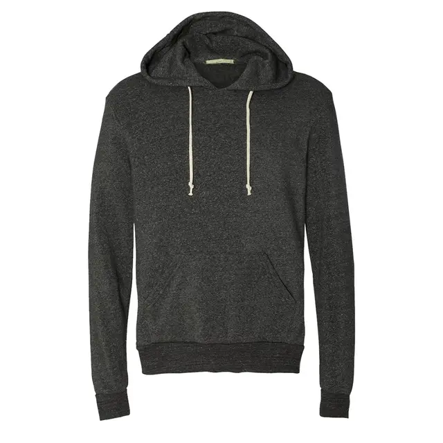 Alternative Men's Challenger Eco-Fleece Hoodie 09595f2 Eco Black Front