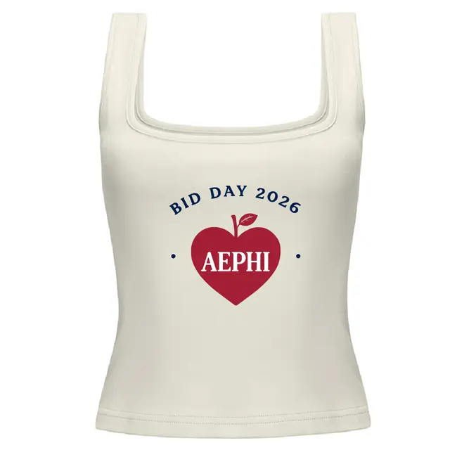 Alpha Epsilon Phi Heart Illustration Rush Tanks 2