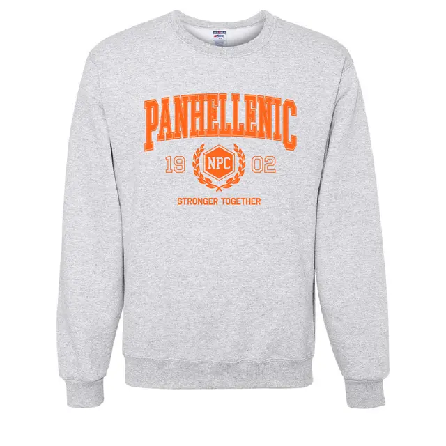 National Panhellenic Conference Bold Text with Laurel PR Crewneck 2