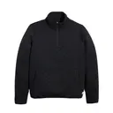 Marine Layer Corbet Quilted Pullover Black Front