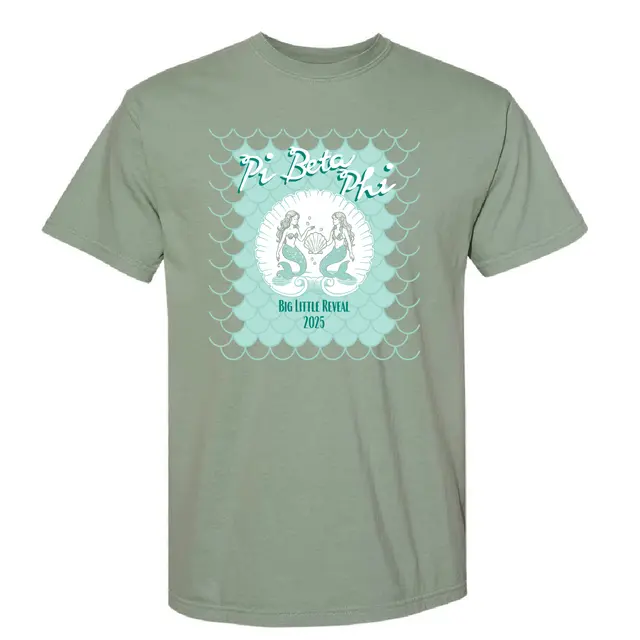 Pi Beta Phi Mermaid Shell Big Little Reveal Shirt 2