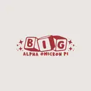 Alpha Omicron Pi Letter Blocks Sparkles Big Little Reveal Tank