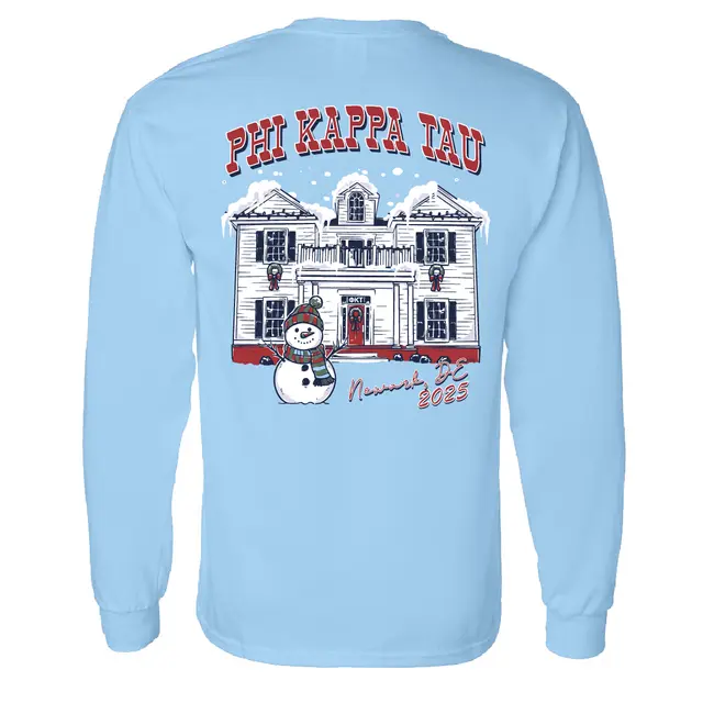 Snowy House and Snowman Holidays Shirt 2