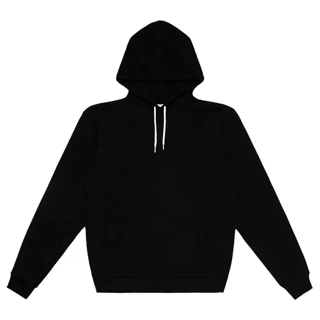 Los Angeles Apparel 50/50 Drop Shoulder PO Hoodie f98 Black Front