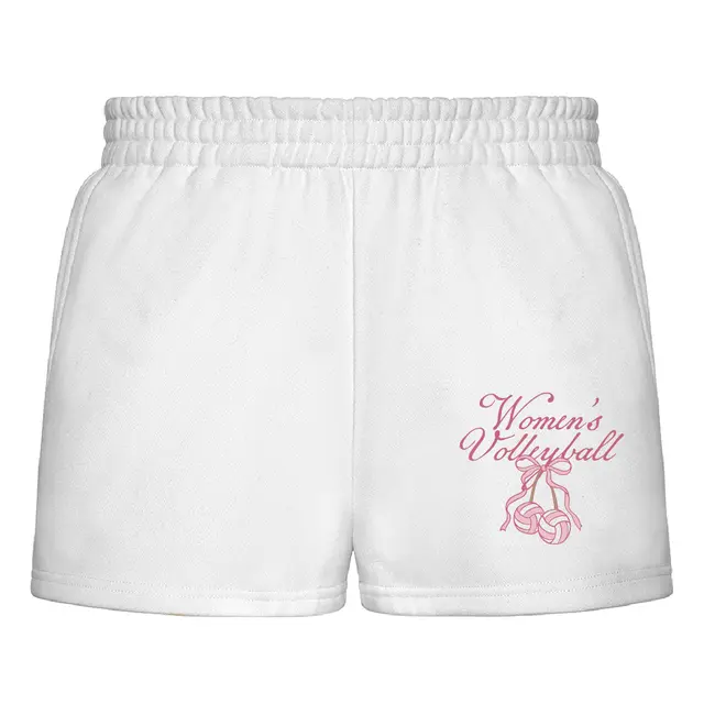 Women's Volleyball Script Text with Volleyballs PR Shorts 2