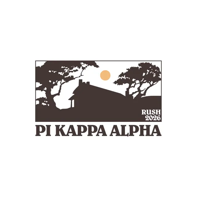 Pi Kappa Alpha Cabin and Trees Silhouette Rush Hoodie