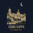 Sigma Kappa Cityscape Moon Formal Shirt