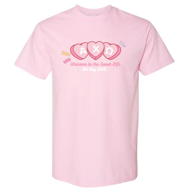 Alpha Chi Omega Heart Candy Rush Shirt 2