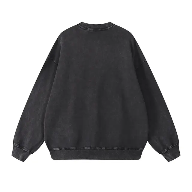 Tapstitch-Snow-Washed-Oversized-Sweatshirt-Black-Back