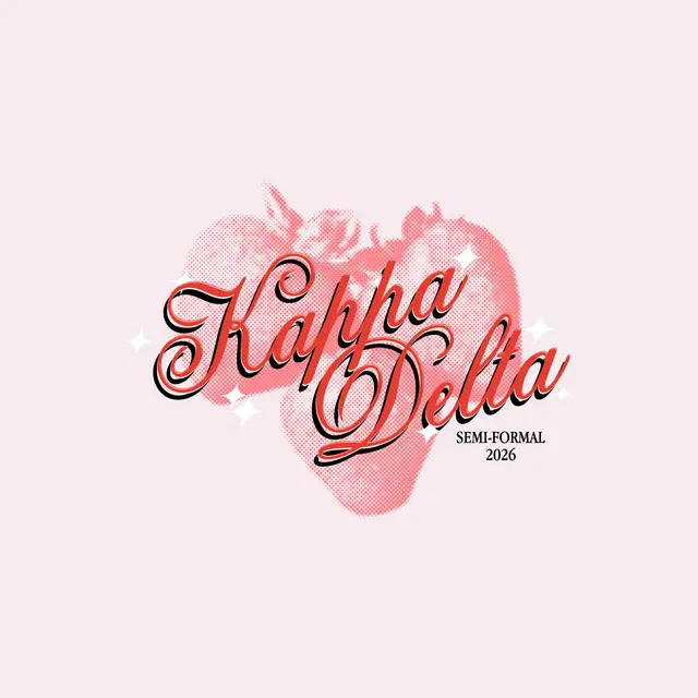 Kappa Delta Strawberry Heart Semi-Formal Tank