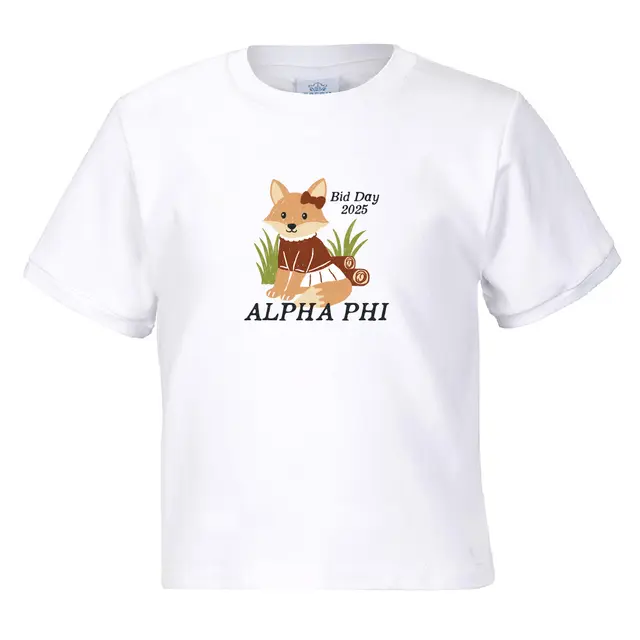 Alpha Phi Fox Illustration Bid Day Shirt 2