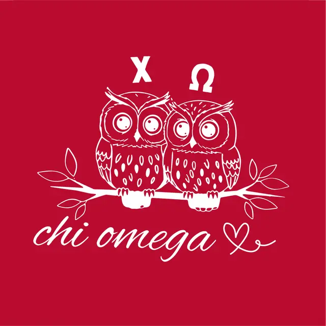 Chi Omega Owl Illustration PR Tank