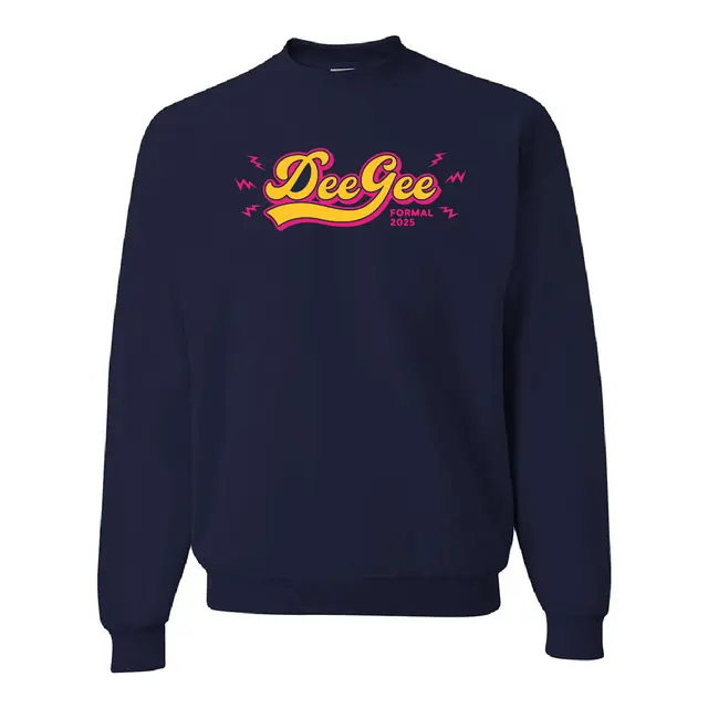 Delta Gamma Script Text and Lightning Formal Crewneck 2