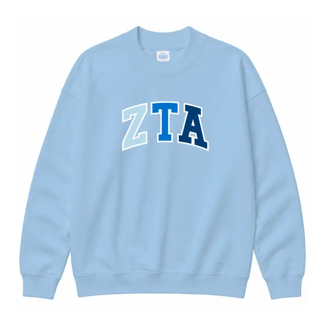 Zeta Tau Alpha Arched Block Lettering PR Sweater 2
