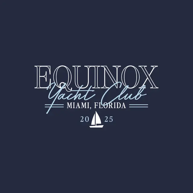 Yacht Club Equinox Nautical Font PR Hoodie