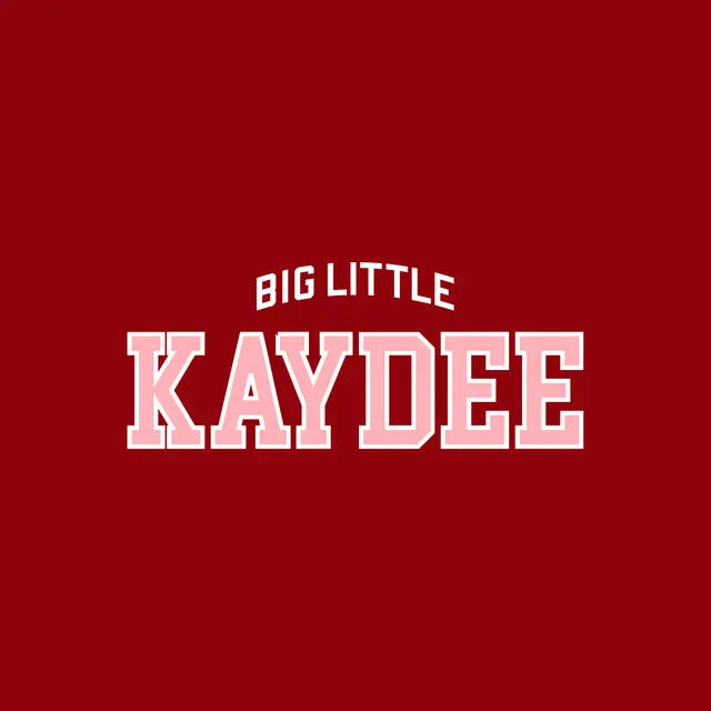Kappa Delta Bold Block Text Big Little Reveal Tank