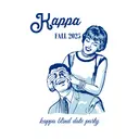 Kappa Kappa Gamma Retro Couple Illustration Date Party Shirt