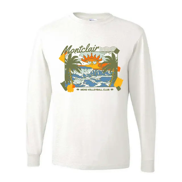 Montclair Men's Volleyball Club Palm Tree Sunset Graphic PR Shirt 2